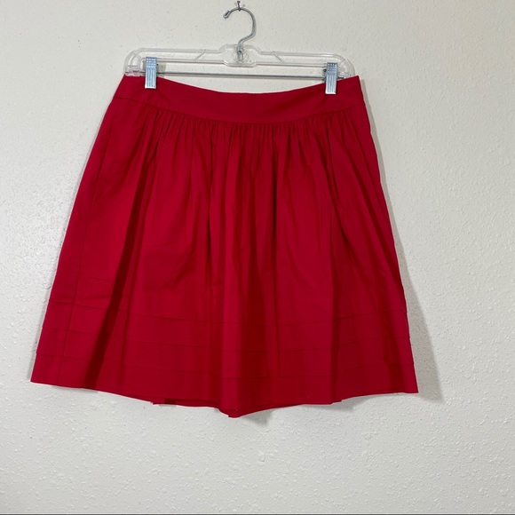 Banana Republic Dresses & Skirts - Banana Republic Sz. 6 Red Pleated A line Skirt